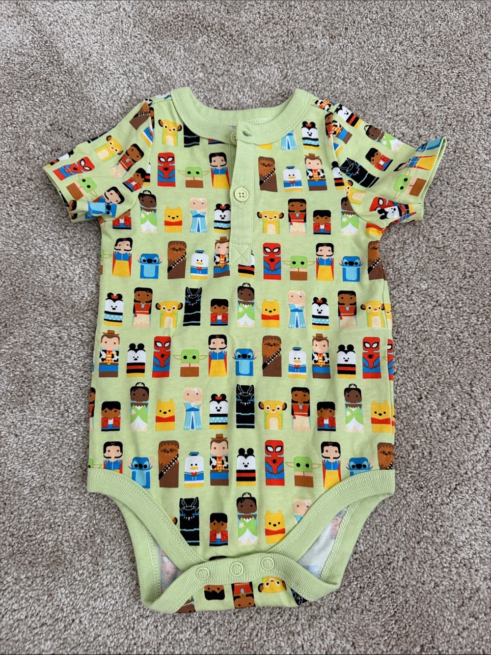Disney Yellow Graphic Character Baby Bodysuit